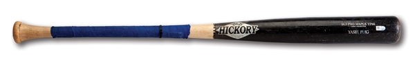 2015 YASIEL PUIG L.A. DODGERS GAME USED OLD HICKORY PRO MODEL BAT (MLB AUTH.)