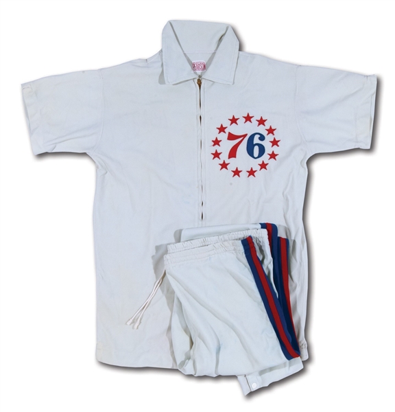 1970-71 BILLY CUNNINGHAM PHILADELPHIA 76ERS GAME WORN HOME WARM-UP SUIT
