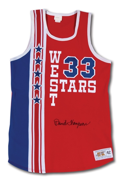 1978 DAVID THOMPSON AUTOGRAPHED NBA ALL-STAR GAME WORN JERSEY