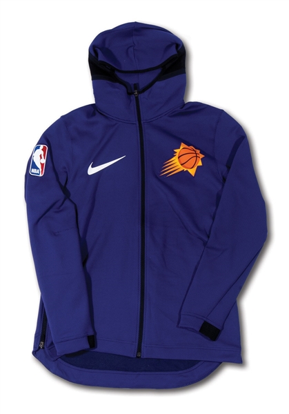 FEB. 17, 2018 DEVIN BOOKER PHOENIX SUNS WARM-UP JACKET WORN BEFORE WINNING 3-PT CONTEST WITH RECORD PERFORMANCE (NBA/MEIGRAY LOA)