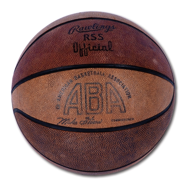 1973 MEMPHIS TAMS (ABA) GAME USED BASKETBALL (WIL JONES ABA COLLECTION)
