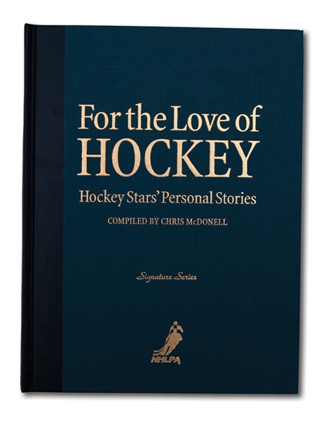 "FOR THE LOVE OF HOCKEY" SIGNATURE SERIES BOOK (LE 300/300) WITH 92 AUTOGRAPHS INCL. ALL LEGENDARY PLAYERS (UDA FOR GRETZKY)