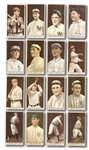 1912 T207 BROWN BACKGROUND LOT OF (32) INCL. LIVINGSTON ("A") AND SAIER