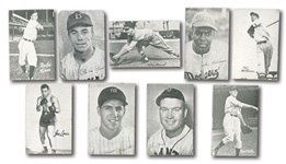1947 BOND BREAD HOMOGENIZED BASEBALL NEAR SET (33/44) PLUS FOUR DUPES AND TWO BOXERS (39 TOTAL CARDS)
