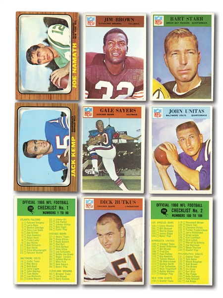 1966 PHILADELPHIA (164/198) AND 1966 TOPPS (101/132) FOOTBALL PARTIAL SETS
