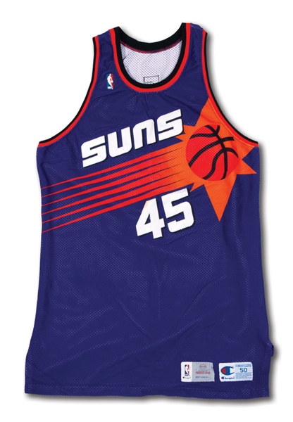 1993-94 A.C. GREEN PHOENIX SUNS GAME WORN HOME JERSEY PHOTO-MATCHED TO MULTIPLE GAMES INCL. PLAYOFFS