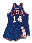 OSCAR ROBERTSONS 1960 ROME OLYMPICS USA BASKETBALL (GOLD MEDAL CHAMPIONS) FULL UNIFORM WORN IN FINAL GAME (ROBERTSON COLLECTION, MEARS A9)