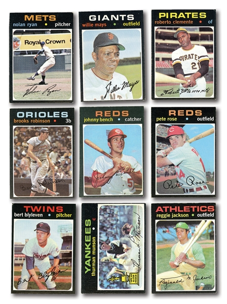 1971 TOPPS BASEBALL COMPLETE SET OF 752 (PLUS 2 WRAPPERS)