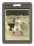 LOU GEHRIG AUTOGRAPHED 8" BY 10" ORIGINAL PHOTOGRAPH BY CHARLES CONLON FROM HIS 1933 GOUDEY CARD PHOTO-SHOOT (PSA/DNA TYPE I / AUTO. GRADE 8)