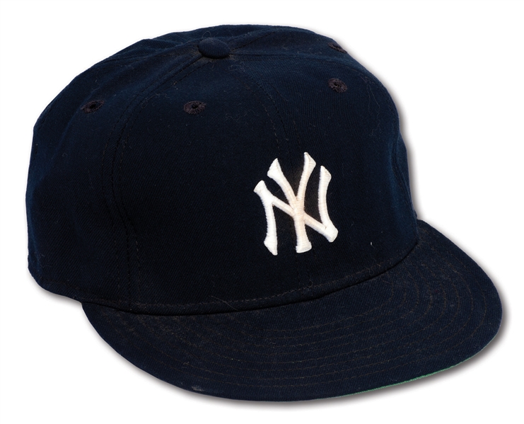 EARLY 1990S DON MATTINGLY AUTOGRAPHED NEW YORK YANKEES GAME USED CAP