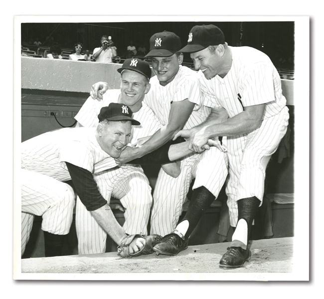 1961 NEW YORK YANKEES "PICKED TO PLAY IN ALL-STAR GAME" ORIGINAL UPI WIRE PHOTOGRAPH