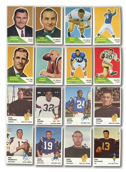 1960 AND 1961 FLEER FOOTBALL COMPLETE SETS