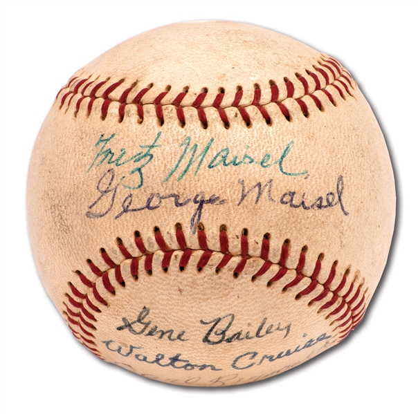 FRITZ AND GEORGE MAISEL AUTOGRAPHED BASEBALL WITH OTHERS