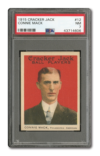1915 CRACKER JACK #12 CONNIE MACK PSA NM 7