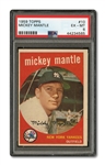 1959 TOPPS #10 MICKEY MANTLE PSA EX-MT 6