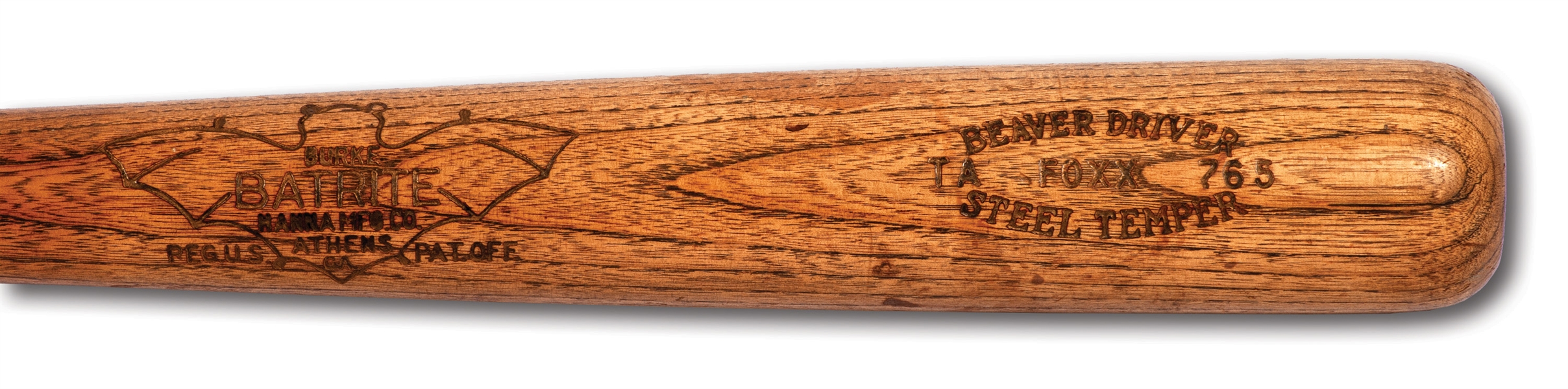 C. EARLY 1930S JIMMIE FOXX HANNA BATRITE PROFESSIONAL MODEL BAT IN OUTSTANDING CONDITION