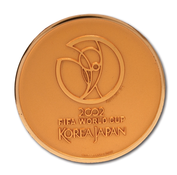 2002 FIFA WORLD CUP (KOREA/JAPAN) PARTICIPATION MEDAL ISSUED TO CHAMPION BRAZIL (TEAM COORDINATOR LOA)