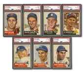 1953 TOPPS BASEBALL COMPLETE SET OF (274) WITH 7 PSA GRADED NOTABLES