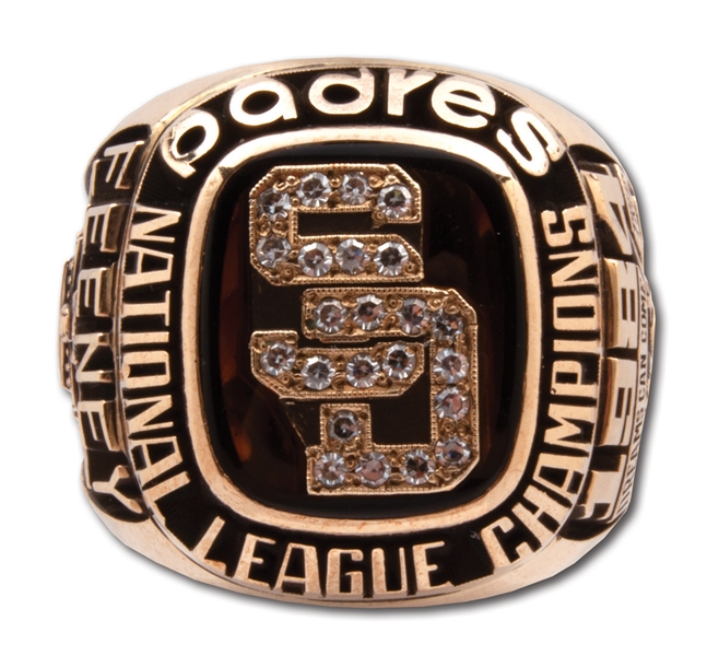 CHUB FEENEYS 1984 SAN DIEGO PADRES NATIONAL LEAGUE CHAMPIONS 10K GOLD RING PRESENTED TO THE N.L. PRESIDENT (FEENEY FAMILY LOA)