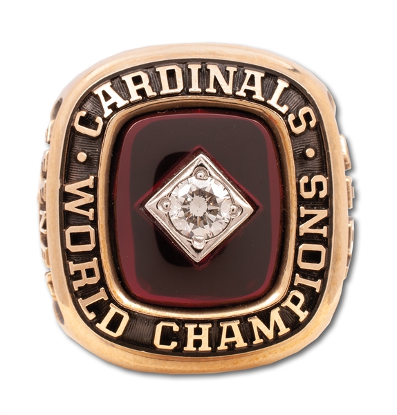 CHUB FEENEYS 1982 ST. LOUIS CARDINALS WORLD SERIES CHAMPIONS 10K GOLD RING PRESENTED TO THE N.L. PRESIDENT (FEENEY FAMILY LOA)