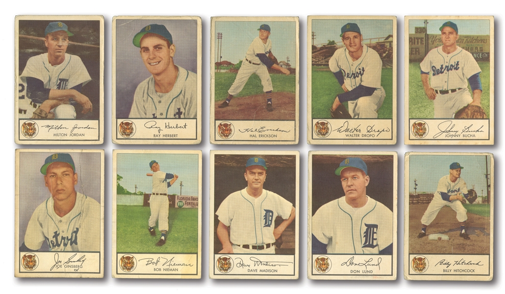 1953 GLENDALE HOT DOGS DETROIT TIGERS LOT OF (10)
