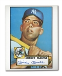 PAIR OF MICKEY MANTLE AUTOGRAPHED 1952 TOPPS CARD RENDERINGS
