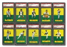 1964 TOPPS STAND-UP NEAR SET (61/77) WITH 43 GRADED (37 PSA AND 6 SGC)