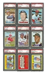 1967 TOPPS BASEBALL COMPLETE SET OF (609) WITH 40 PSA GRADED INCL. #581 SEAVER RC & #150 MANTLE
