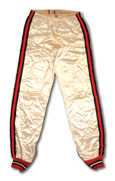 C. LATE 1950S SWEDE HALBROOK OREGON STATE GAME WORN WARM-UP PANTS - FORMERLY THE WORLDS TALLEST BASKETBALL PLAYER AT 7 3"