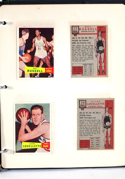 1957-58 TOPPS BASKETBALL ORIGINAL ARCHIVES FILE SETS (2 COMPLETE SETS)