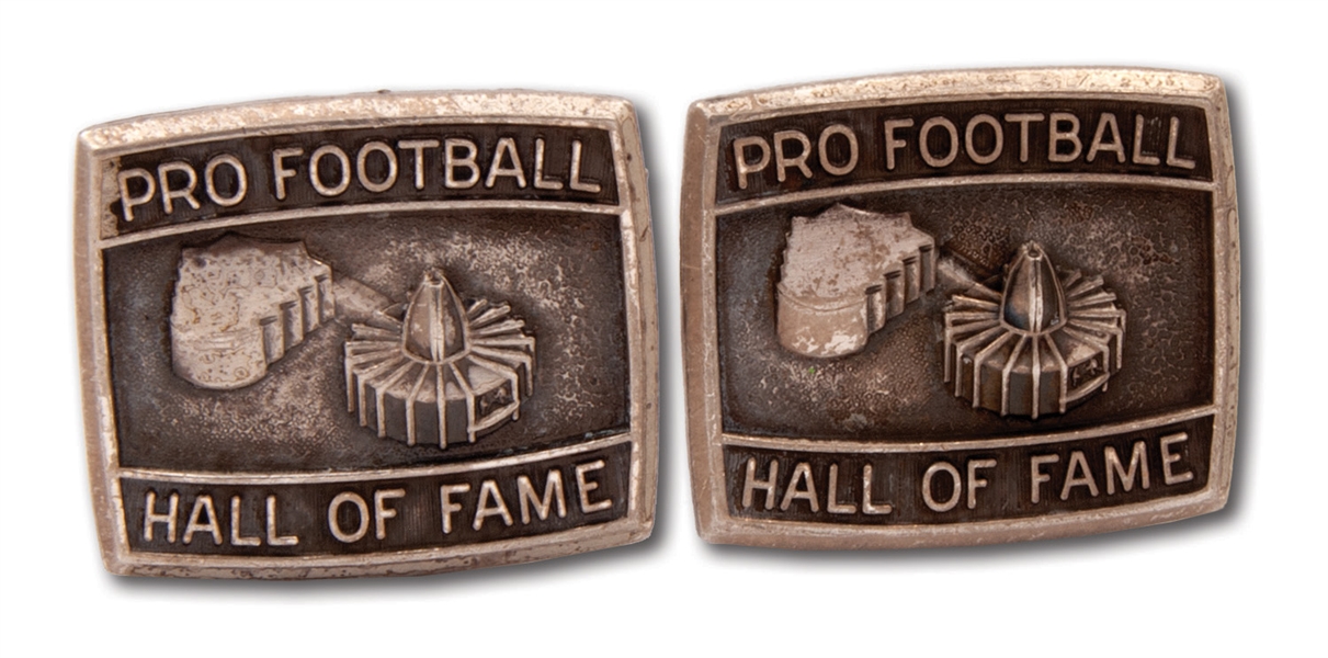 PRO FOOTBALL HALL OF FAME STERLING SILVER CUFFLINKS