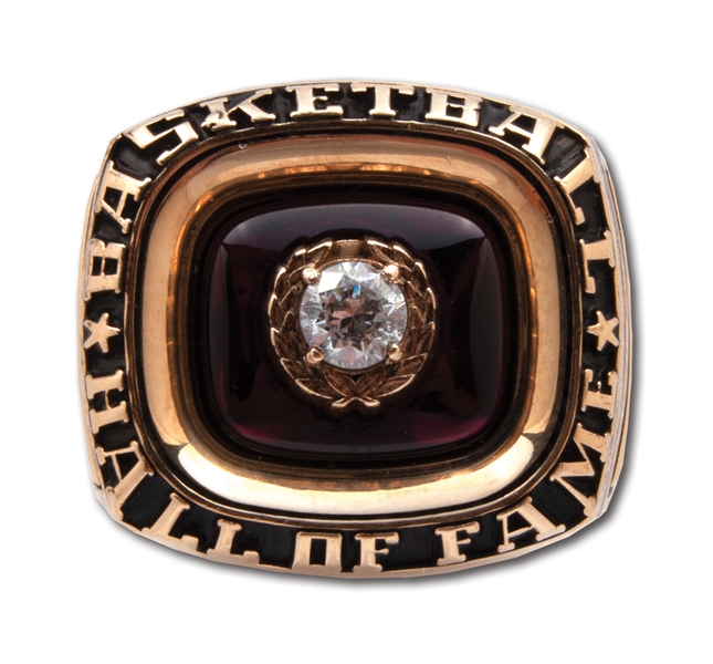 LENNY WILKENS 1998 NAISMITH HALL OF FAME INDUCTION RING ISSUED AS NBA COACH (WILKENS LOA)