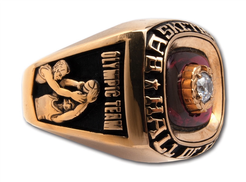 LENNY WILKENS 2010 NAISMITH HALL OF FAME INDUCTION RING AS MEMBER OF 1992 OLYMPIC "DREAM TEAM" - 1ST PLAYER/COACH VERSION OFFERED! (WILKENS LOA)
