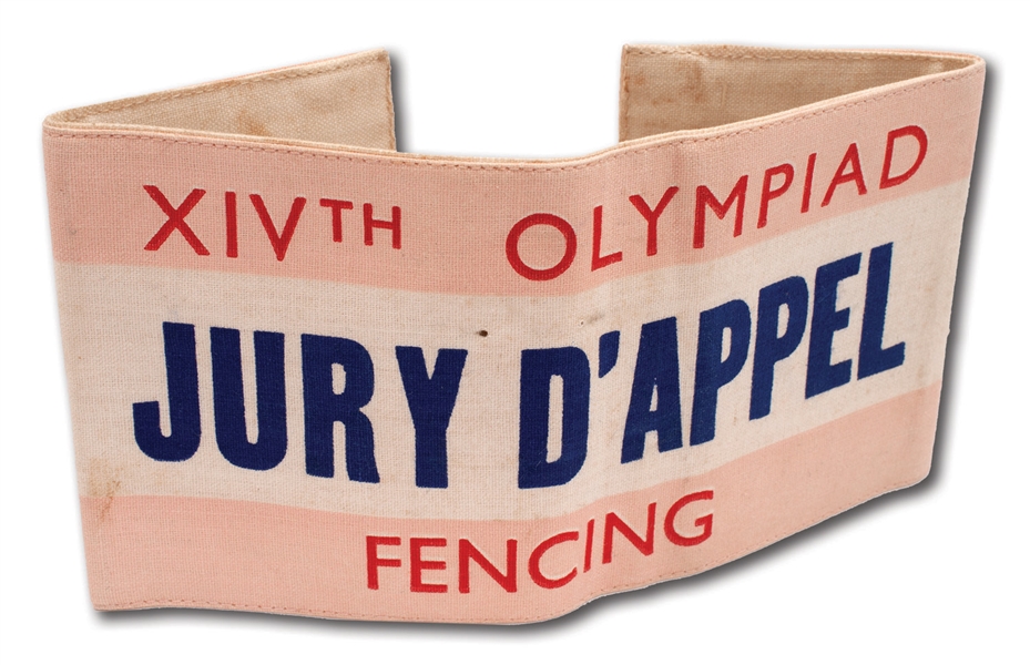1948 LONDON SUMMER OLYMPIC GAMES FENCING APPEAL JUDGE ARMBAND (RARE)