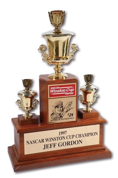 1997 JEFF GORDON NASCAR WINSTON CUP CHAMPIONS TROPHY - 2ND OF FOUR IN HIS CAREER
