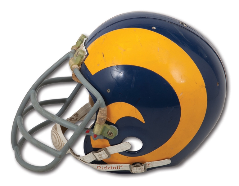 1978 FRED DRYER ("HUNTER") LOS ANGELES RAMS GAME WORN AND PHOTO-MATCHED HELMET (EX-SDHOC COLLECTION)