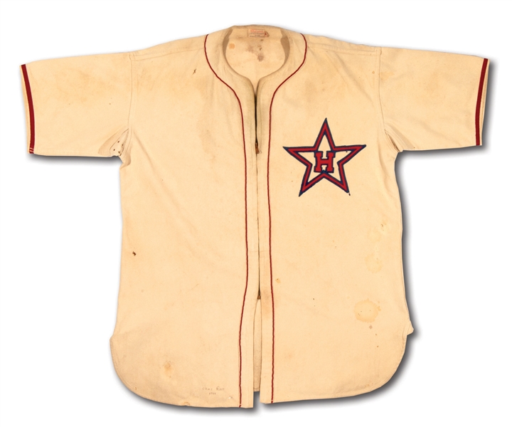 1943-44 CHARLIE ROOT HOLLYWOOD STARS (PCL) PLAYER/MANAGER GAME WORN #17 HOME JERSEY (EX-DOBBINS COLLECTION)