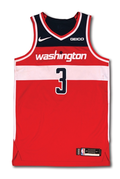 3/15/2019 BRADLEY BEAL WASHINGTON WIZARDS GAME WORN JERSEY PHOTO-MATCHED TO 40 PTS., 5 REB. & 5 AST. (RESOLUTION LOA)