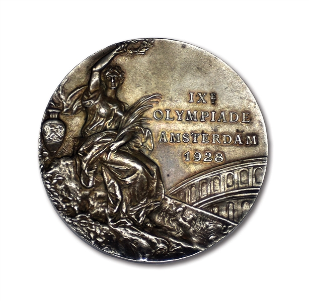 1928 AMSTERDAM OLYMPICS SILVER WINNERS MEDAL AWARDED TO USA TRIPLE-JUMPER LEVI CASEY (FAMILY LOA)