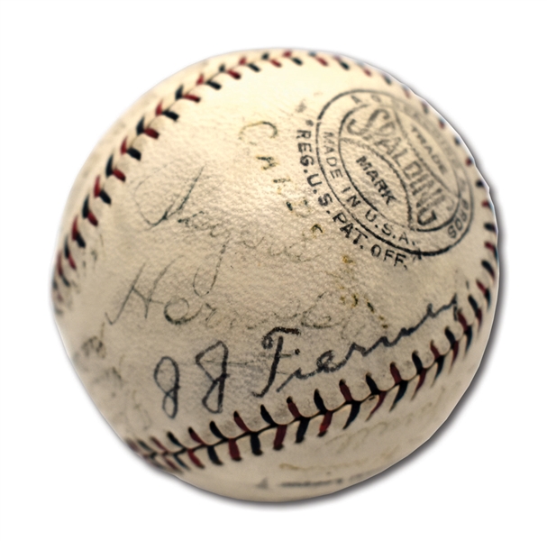 1925 ST. LOUIS CARDINALS TEAM SIGNED ONL (HEYDLER) BASEBALL INCL. HORNSBY FROM HIS TRIPLE CROWN SEASON