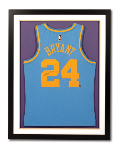KOBE BRYANT AUTOGRAPHED MINNEAPOLIS LAKERS THROWBACK JERSEY (LAKERS LOA)