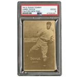 1914 TEXAS TOMMY E224 LARRY DOYLE (TYPE 1) PSA GD 2 - ONLY THREE EVER GRADED (YAHTZEE BOX FIND)