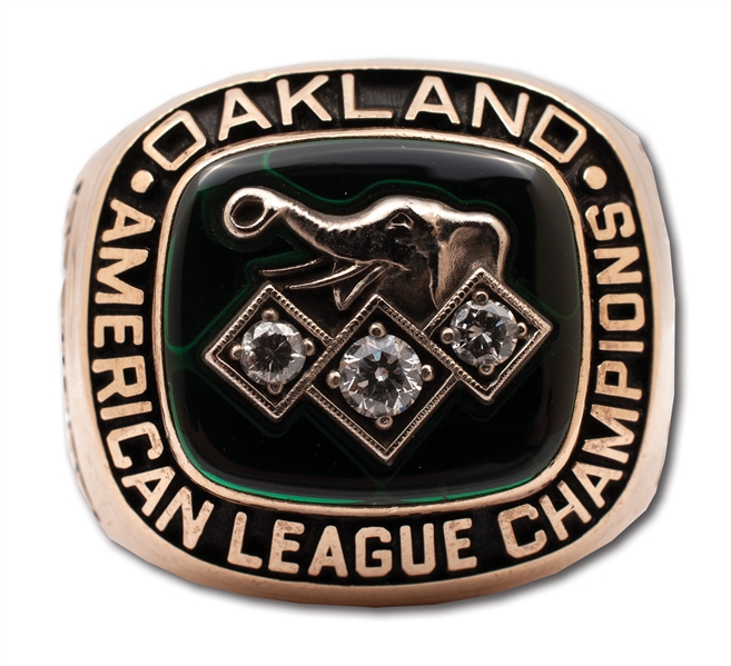 DAVE STEWARTS 1990 OAKLAND ATHLETICS AMERICAN LEAGUE CHAMPIONS 10K GOLD RING - ALCS MVP! (STEWART COLLECTION)
