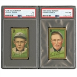 1911 T205 GOLD BORDER LOT OF (16) INCL. M. BROWN, TINKER, EVERS & CHANCE 