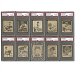 FINEST KNOWN 1948 BOWMAN BASEBALL AUTOGRAPHED SET WITH 42 SIGNED & ENCAPSULATED INCL. HIGH-GRADE MUSIAL, SPAHN & KINER ROOKIES! (COMPLETE SET OF 48 W/ 6 UNSIGNED COMMONS)