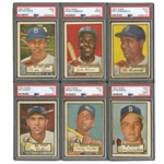 1952 TOPPS BASEBALL COMPLETE SET OF (407) WITH 103 PSA GRADED INCL. MAYS, MANTLE & ALL 97 HIGH #S!