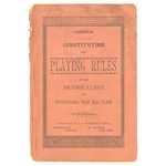 1885 NATIONAL LEAGUE "CONSTITUTION AND PLAYING RULES" BY SPALDING