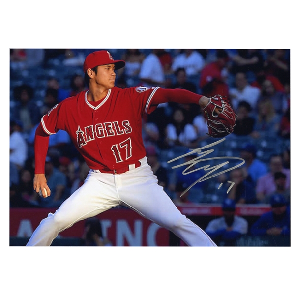 SHOHEI OHTANI PAIR OF AUTOGRAPHED LOS ANGELES ANGELS 8x10 PHOTOS (BATTING & PITCHING)