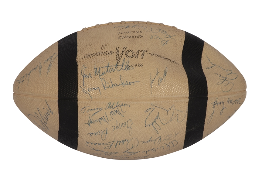 1958-59 BALTIMORE COLTS (BACK-TO-BACK) WORLD CHAMPIONS TEAM SIGNED FOOTBALL - WON "GREATEST GAME EVER PLAYED" IN 58 NFL TITLE