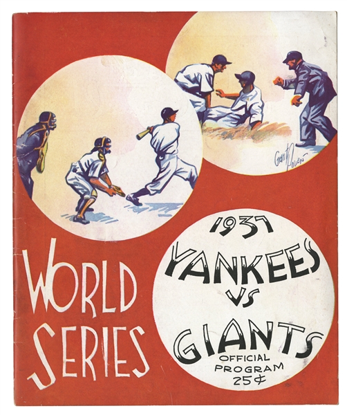 1937, 1938 AND (2) 1941 NEW YORK YANKEES WORLD SERIES PROGRAMS (4 TOTAL)